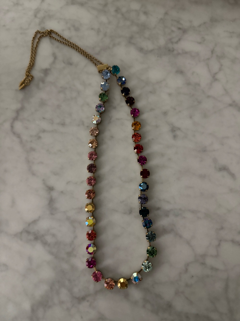 Loren Hope Multicolor Crystal Tennis Necklace